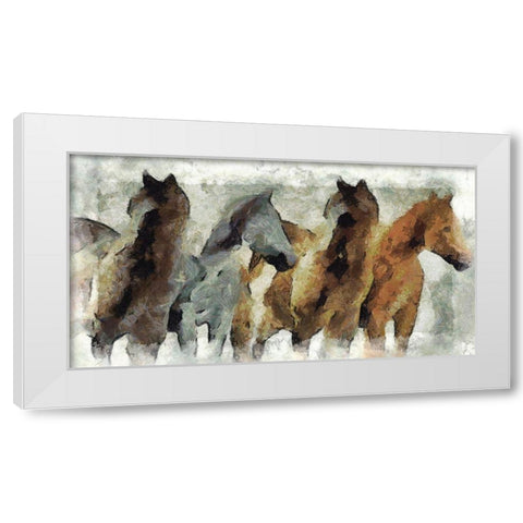 Foursome White Modern Wood Framed Art Print by Bolokofsky, Ronald