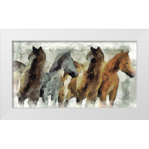 Foursome White Modern Wood Framed Art Print by Bolokofsky, Ronald