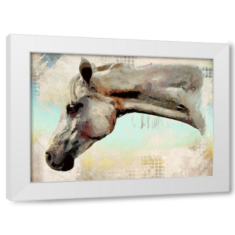 Head Shot White Modern Wood Framed Art Print by Bolokofsky, Ronald