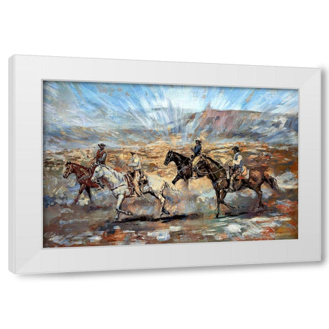 Herders White Modern Wood Framed Art Print by Bolokofsky, Ronald