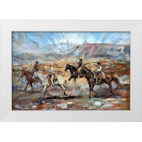 Herders White Modern Wood Framed Art Print by Bolokofsky, Ronald