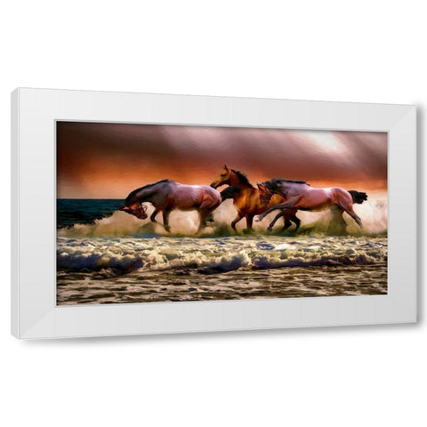 Making Waves White Modern Wood Framed Art Print by Bolokofsky, Ronald