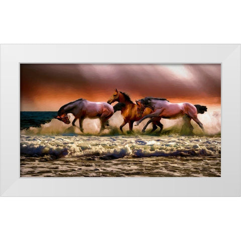 Making Waves White Modern Wood Framed Art Print by Bolokofsky, Ronald