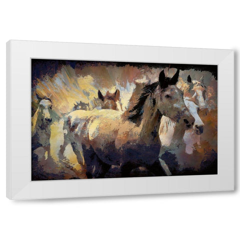 On the Run II White Modern Wood Framed Art Print by Bolokofsky, Ronald