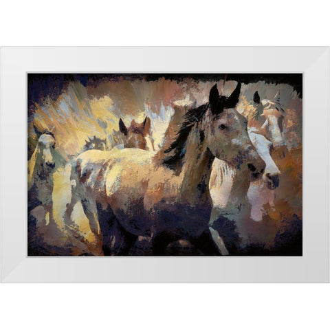 On the Run II White Modern Wood Framed Art Print by Bolokofsky, Ronald