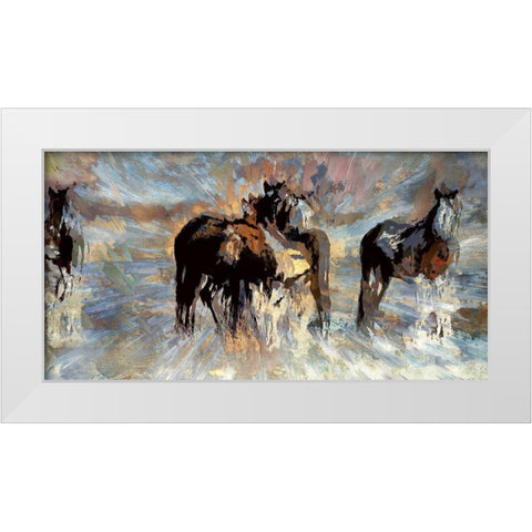 Passing the Day White Modern Wood Framed Art Print by Bolokofsky, Ronald
