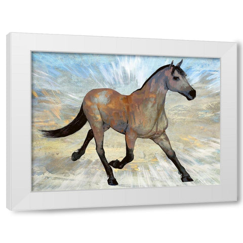 Runner White Modern Wood Framed Art Print by Bolokofsky, Ronald