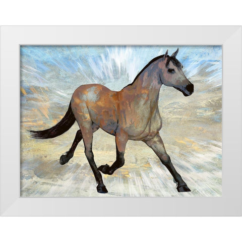 Runner White Modern Wood Framed Art Print by Bolokofsky, Ronald