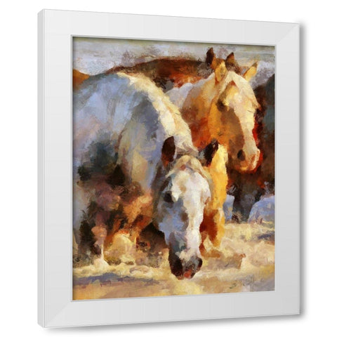 Shallow Water White Modern Wood Framed Art Print by Bolokofsky, Ronald