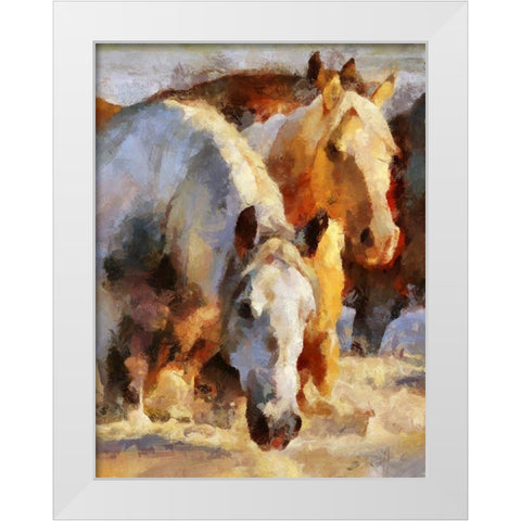 Shallow Water White Modern Wood Framed Art Print by Bolokofsky, Ronald