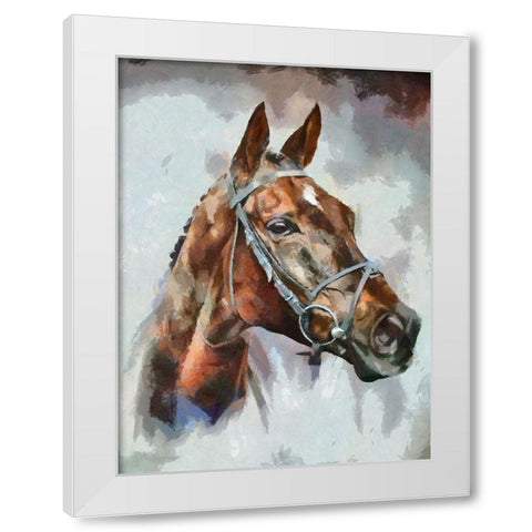 Portrait of a Champion White Modern Wood Framed Art Print by Bolokofsky, Ronald