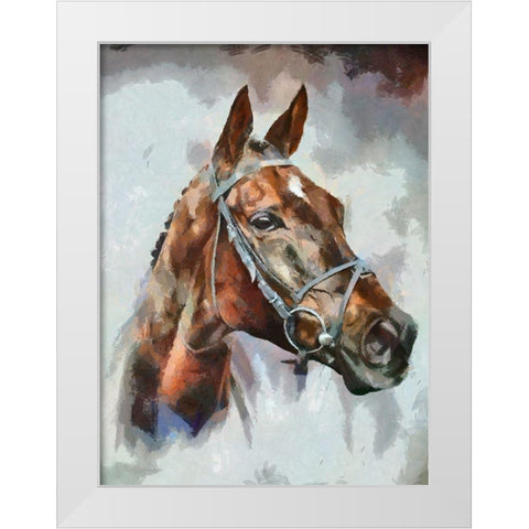 Portrait of a Champion White Modern Wood Framed Art Print by Bolokofsky, Ronald