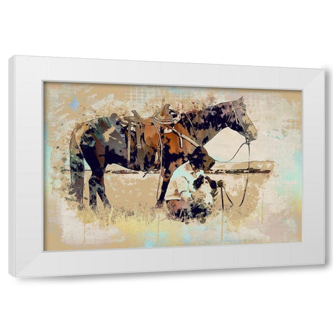 Westrn Adventures White Modern Wood Framed Art Print by Bolokofsky, Ronald