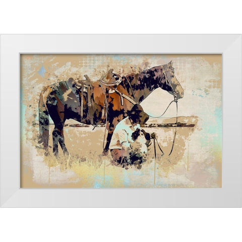 Westrn Adventures White Modern Wood Framed Art Print by Bolokofsky, Ronald