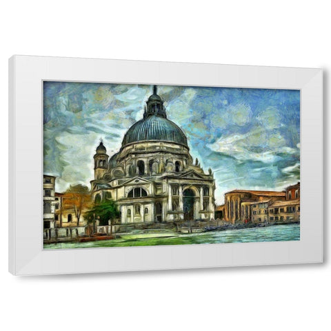 Santa Maria della Salute I White Modern Wood Framed Art Print by Bolokofsky, Ronald