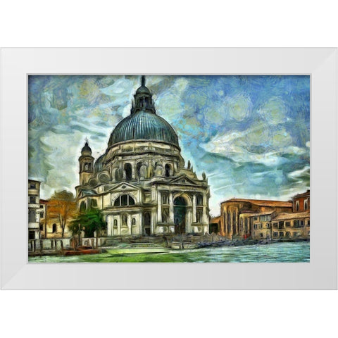 Santa Maria della Salute I White Modern Wood Framed Art Print by Bolokofsky, Ronald
