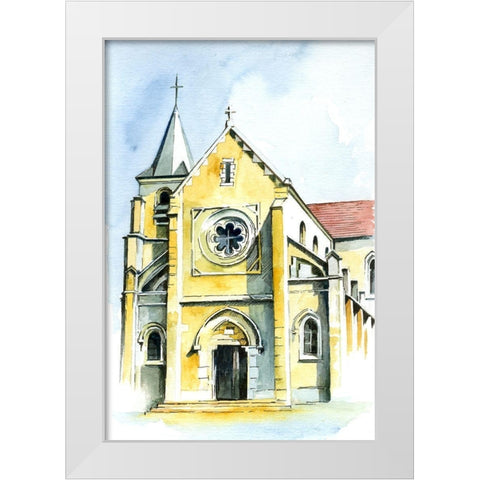 French Chapel White Modern Wood Framed Art Print by Bolokofsky, Ronald