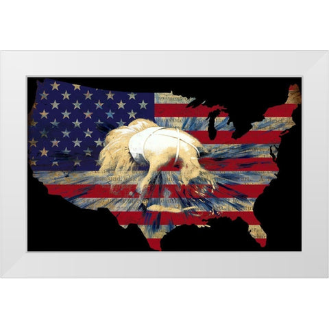 American Ballet White Modern Wood Framed Art Print by Bolokofsky, Ronald