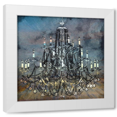 Chandelier II White Modern Wood Framed Art Print by Bolokofsky, Ronald