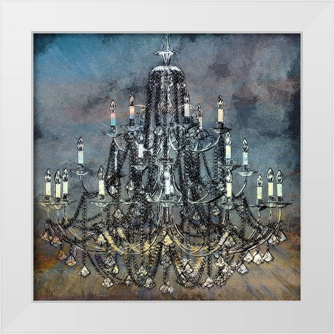Chandelier II White Modern Wood Framed Art Print by Bolokofsky, Ronald