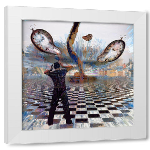 Dali Time  White Modern Wood Framed Art Print by Bolokofsky, Ronald