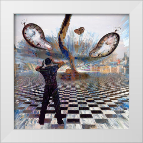 Dali Time  White Modern Wood Framed Art Print by Bolokofsky, Ronald