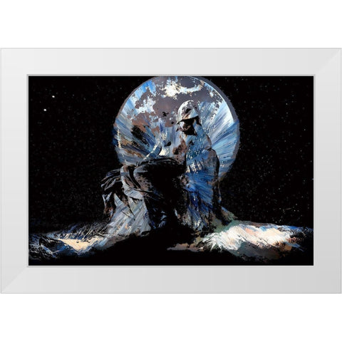 Dreaming of a Moon Shadow White Modern Wood Framed Art Print by Bolokofsky, Ronald