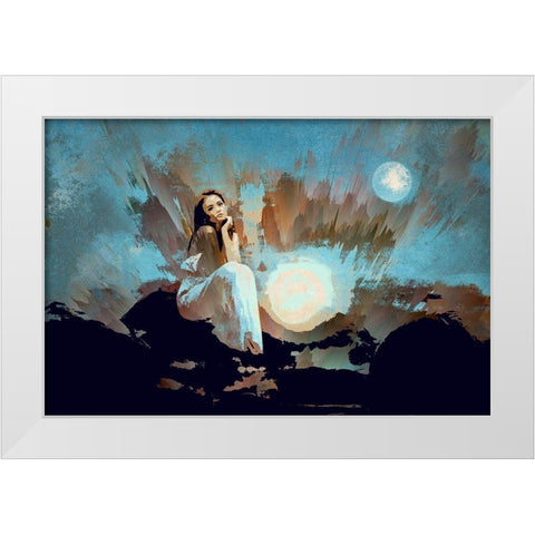 Light the Way White Modern Wood Framed Art Print by Bolokofsky, Ronald