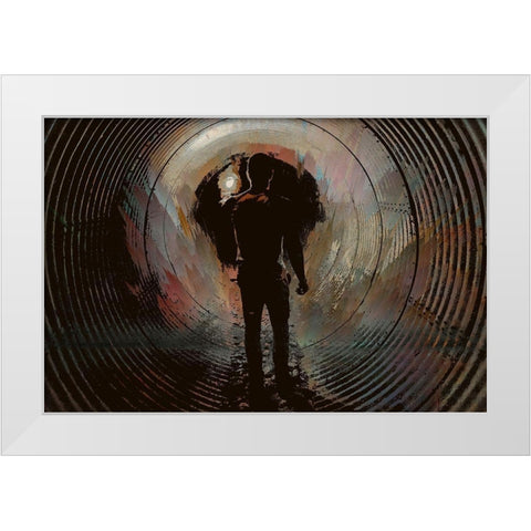 Nowhere Man White Modern Wood Framed Art Print by Bolokofsky, Ronald