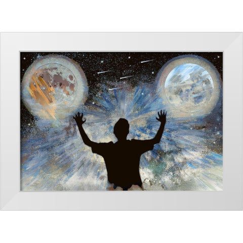 The World Is Mine White Modern Wood Framed Art Print by Bolokofsky, Ronald