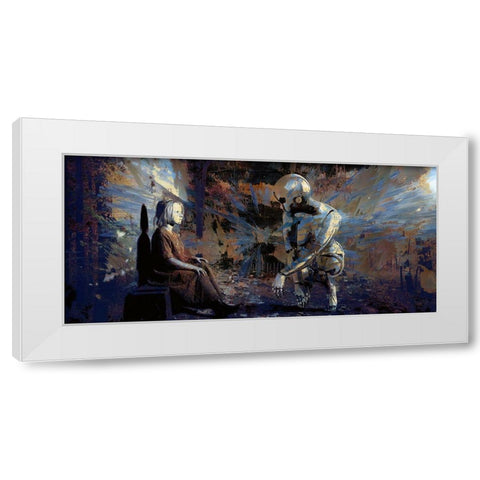 To Be Human White Modern Wood Framed Art Print by Bolokofsky, Ronald