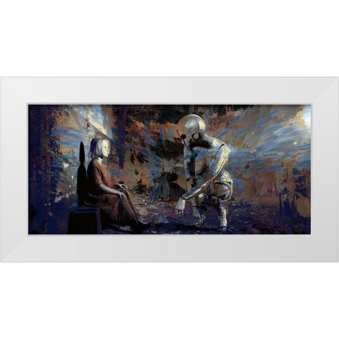 To Be Human White Modern Wood Framed Art Print by Bolokofsky, Ronald