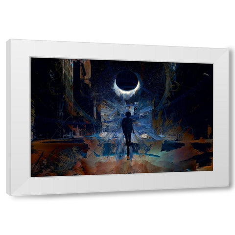 Total Eclipse White Modern Wood Framed Art Print by Bolokofsky, Ronald