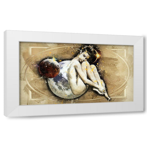 Venus Amongst the Stars White Modern Wood Framed Art Print by Bolokofsky, Ronald