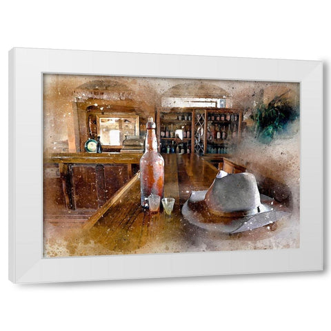 Western Leisure White Modern Wood Framed Art Print by Bolokofsky, Ronald