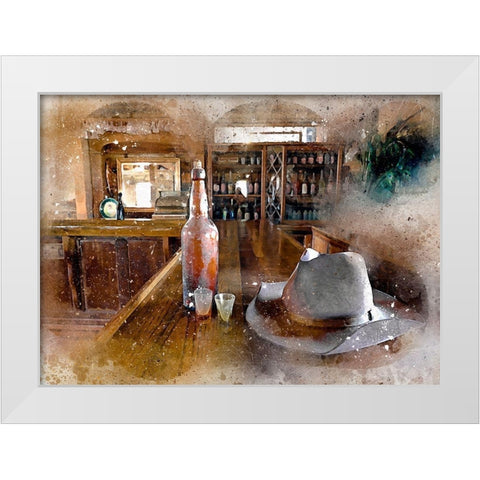 Western Leisure White Modern Wood Framed Art Print by Bolokofsky, Ronald
