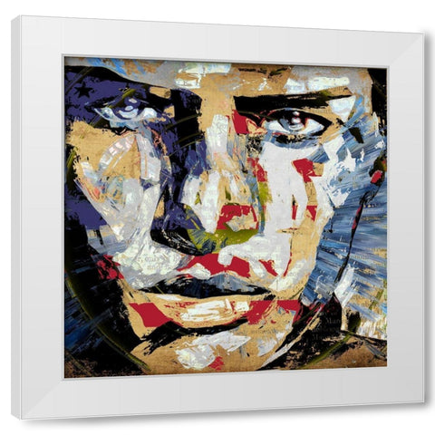 American Portrait White Modern Wood Framed Art Print by Bolokofsky, Ronald