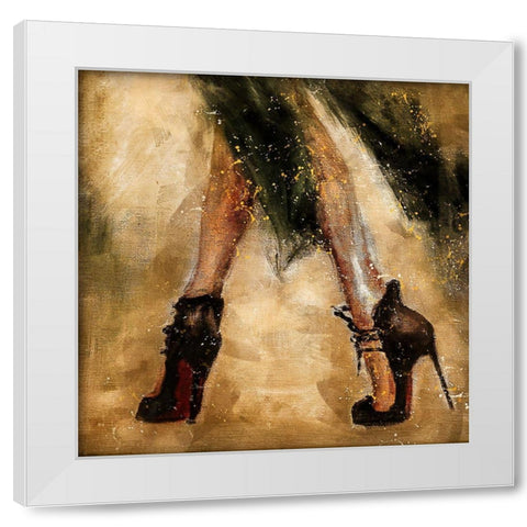 Dancing Heels White Modern Wood Framed Art Print by Bolokofsky, Ronald