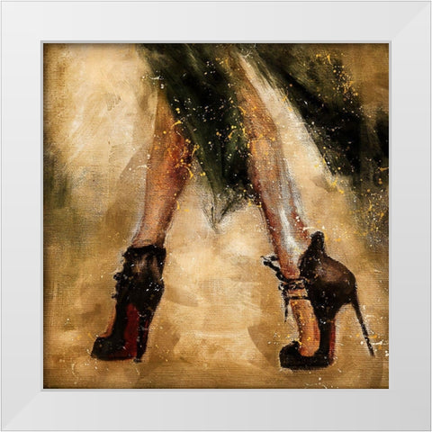 Dancing Heels White Modern Wood Framed Art Print by Bolokofsky, Ronald