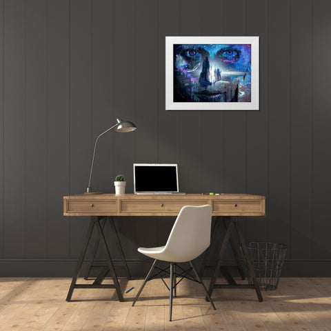 Infinite Stare White Modern Wood Framed Art Print by Bolokofsky, Ronald