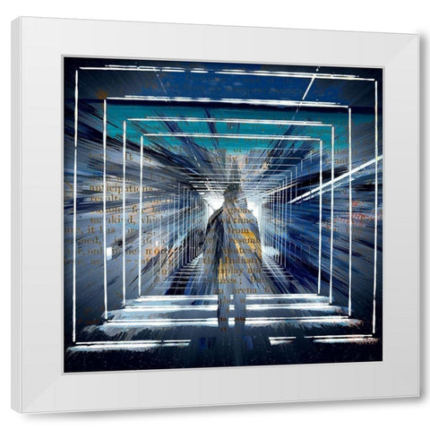 Infinity White Modern Wood Framed Art Print by Bolokofsky, Ronald