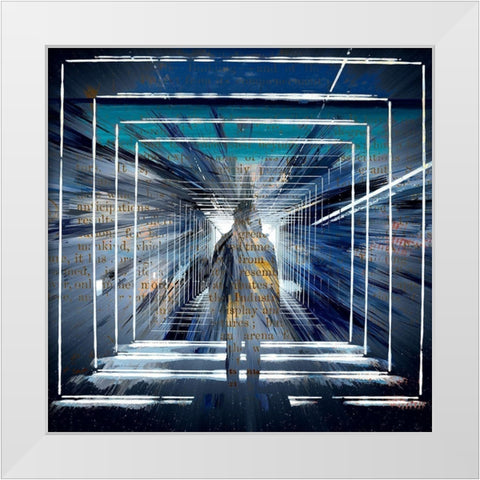 Infinity White Modern Wood Framed Art Print by Bolokofsky, Ronald