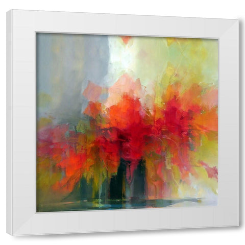 Red Roses V White Modern Wood Framed Art Print by Bolokofsky, Ronald