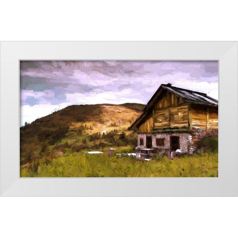 Dolomites Cabin White Modern Wood Framed Art Print by Bolokofsky, Ronald