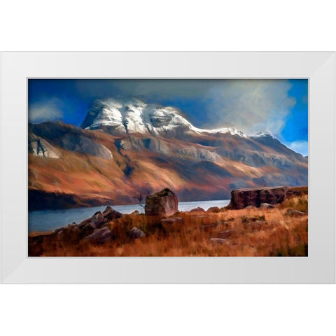 Slioch White Modern Wood Framed Art Print by Bolokofsky, Ronald