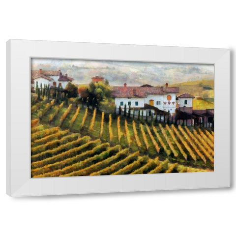 Sweet Vineyards White Modern Wood Framed Art Print by Bolokofsky, Ronald