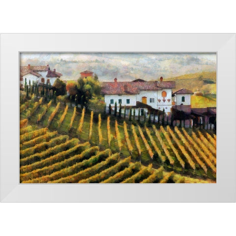 Sweet Vineyards White Modern Wood Framed Art Print by Bolokofsky, Ronald