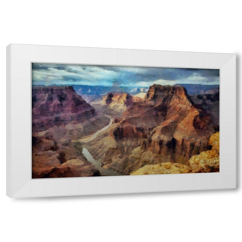 The Confluence Grand Canyon White Modern Wood Framed Art Print by Bolokofsky, Ronald