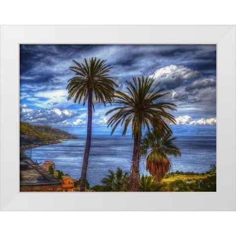 Tropical Paradise White Modern Wood Framed Art Print by Bolokofsky, Ronald