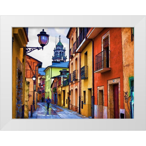 Old Town White Modern Wood Framed Art Print by Bolokofsky, Ronald